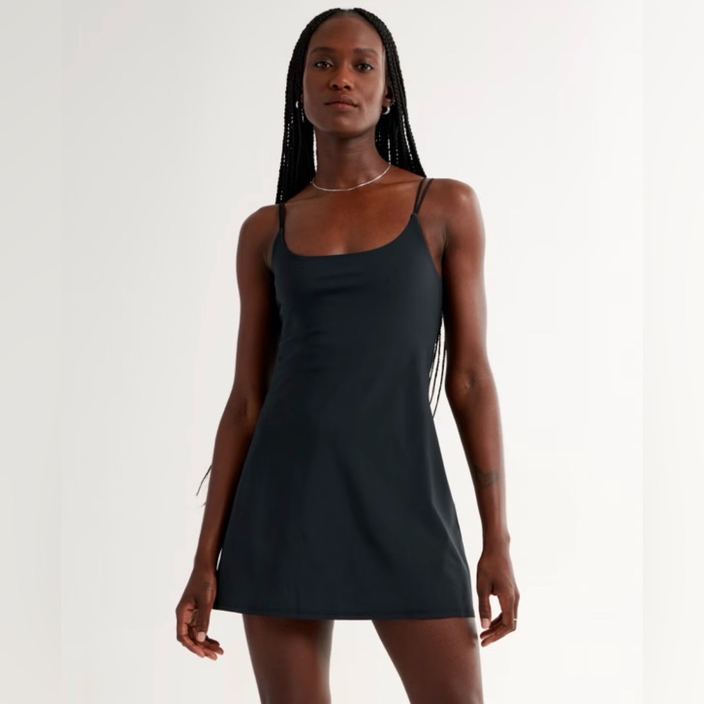 Abercrombie Traveler Mini Athleisure Dress - Black - Size Small